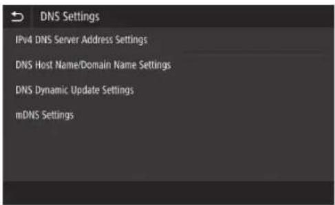CANON WG7550Z - Setting the DNS - 2
