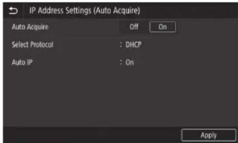 CANON WG7550Z - Schritt 3 Feste IP-Adresse einstellen Einstellen einer IPv4-Adresse - 4