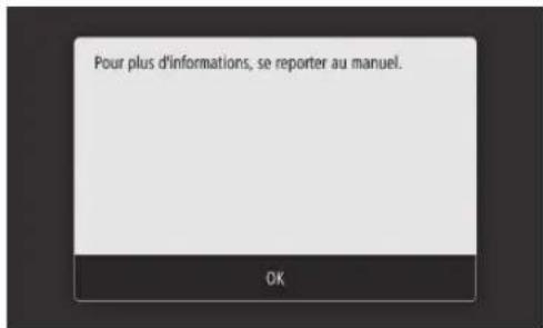 CANON WG7550Z - Vérifiez le message, puis appuyez sur . - 1
