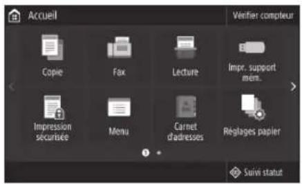 CANON WG7550Z - Configuration des réglages du fax (WG7550Z/WG7550F) - 1