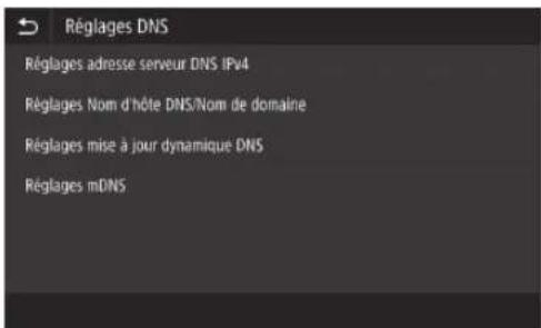 CANON WG7550Z - Réglage du DNS - 2