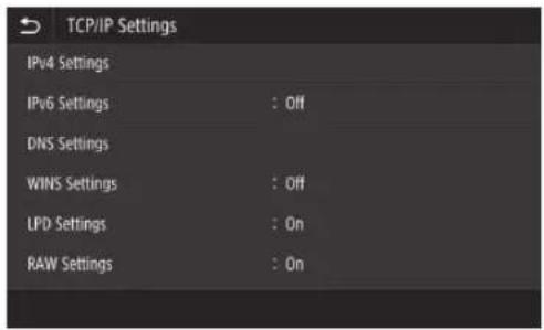 CANON WG7550Z - Configurar um endereço IPv4 - 3