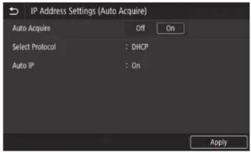 CANON WG7550Z - Configurar um endereço IPv4 - 4