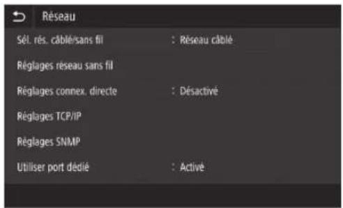 CANON WG7550Z - Connexion par réseau câblé - 2