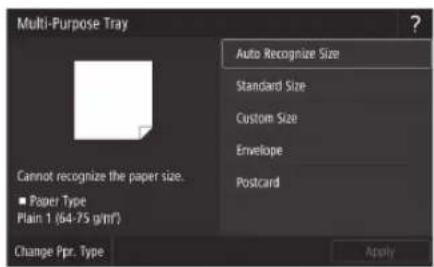 CANON WG7550Z - Controllare il formato e il tipo di carta, quindi premere  sullo schermo. - 2