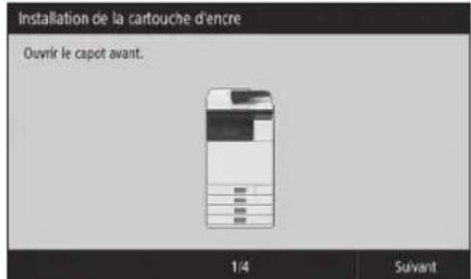 CANON WG7550Z - Installation des cartouches d'encre - 1