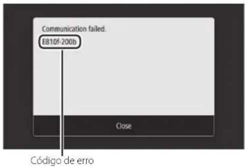 CANON WG7550Z - Se for exibida uma mensagem de erro - 1