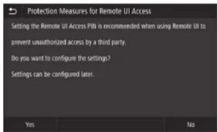 CANON WG7550Z - Impostare il PIN accesso IU remota. - 1