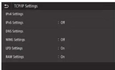 CANON WG7550Z - Setting an IPv4 address - 3
