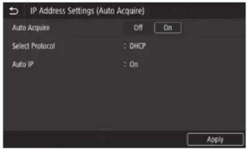 CANON WG7550Z - Passo 3 Impostare un indirizzo IP fisso Impostazione di un indirizzo IPv4 - 4