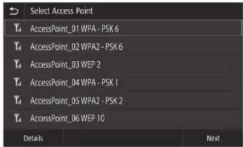 CANON WG7550Z - Markieren Sie den Wireless Router, zu dem Sie eine Verbindung herstellen wollen. - 1