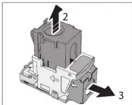CANON imageRUNNER ADVANCE C3320i - Pull out the empty staple case from the staple cartridge. - 2