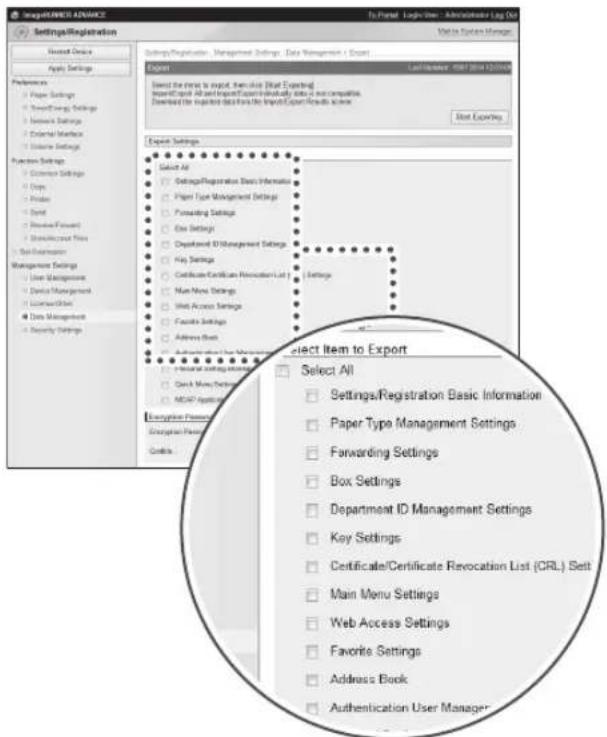 CANON imageRUNNER ADVANCE C3320i - Importing/Exporting Registered Information - 1