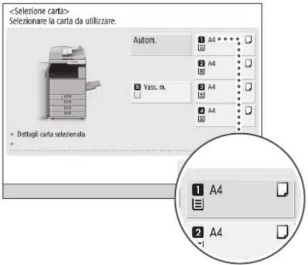 CANON imageRUNNER ADVANCE C3320i - Selezione carta Copla Stampa - 1