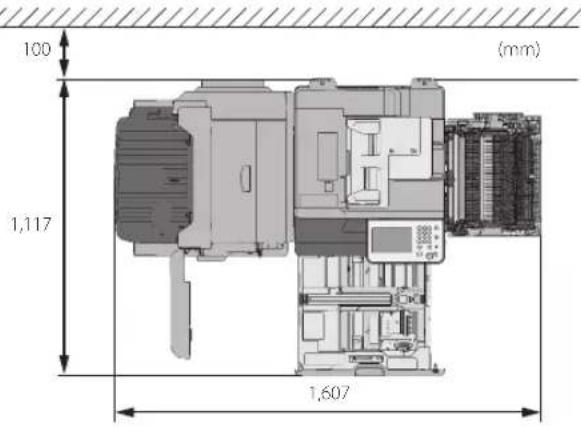CANON imageRUNNER ADVANCE C3320i - When the DADF-AQ1, Cassette Feeding Unit-AL1, and Booklet Finisher-U1 are attached: - 1