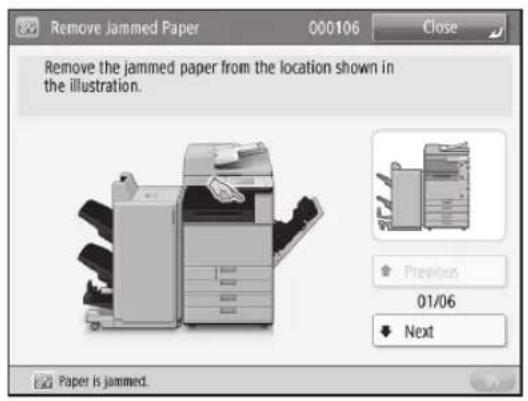 CANON imageRUNNER ADVANCE C3320i - If Paper Jams Occur - 1