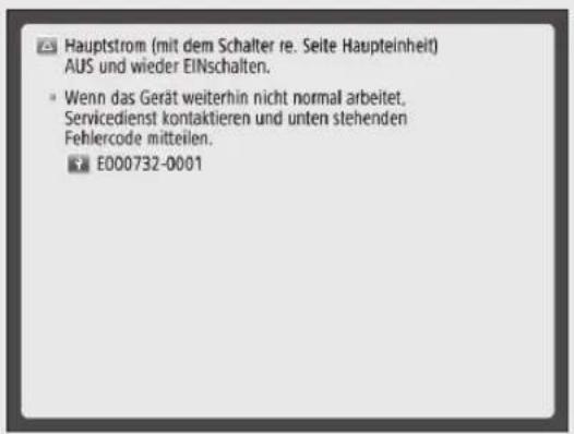 CANON imageRUNNER ADVANCE C3320i - Wenn Sie ihren autorisierten Canon-Vertragspartner benachrichtigen sollenten - 1