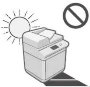 CANON imageRUNNER ADVANCE C3320i - Vermeiden Sie die Aufstellung in direkter Sonnenbestrahlung. - 1