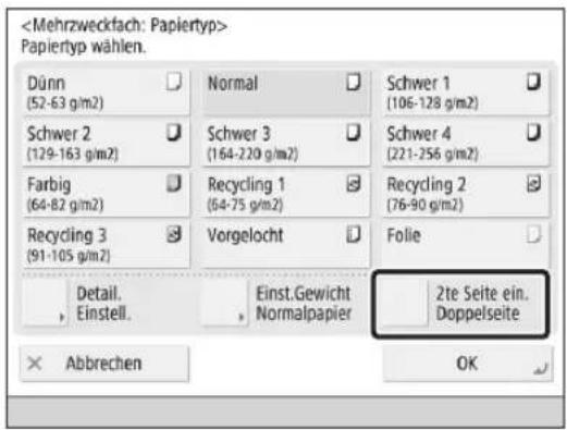 CANON imageRUNNER ADVANCE C3320i - Bedrucken der Rückseite des Papiers - 2