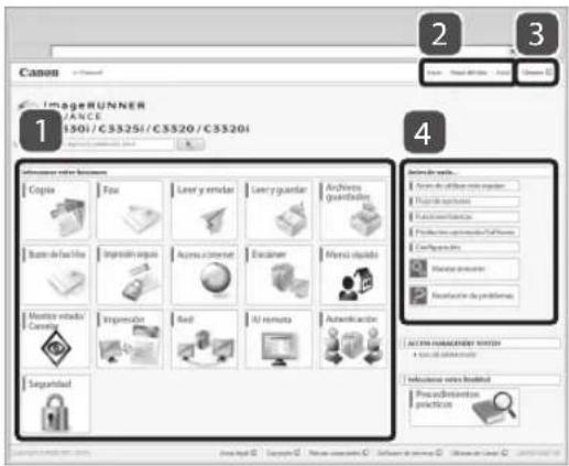 CANON imageRUNNER ADVANCE C3320i - Primera page del e-Manual - 1