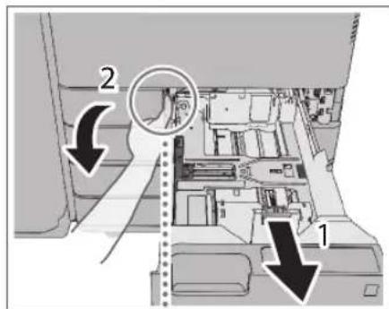 CANON imageRUNNER ADVANCE C3320i - Apriere il pannello toner di scarto. - 1