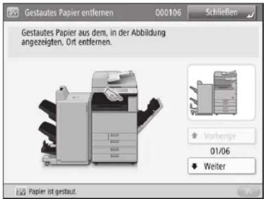 CANON imageRUNNER ADVANCE C3320i - Wenn Papierstau auftritt - 1