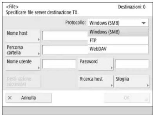 CANON imageRUNNER ADVANCE C3320i - Invio dei dati a un server - 1