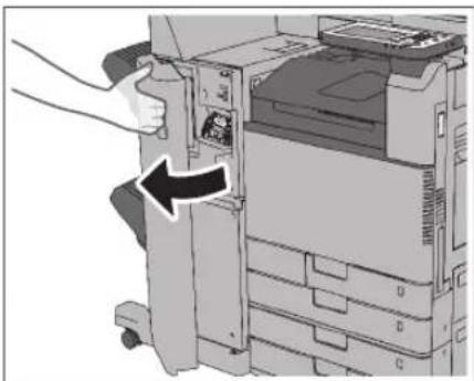 CANON imageRUNNER ADVANCE C3320i - Open the front cover of the finisher. - 2