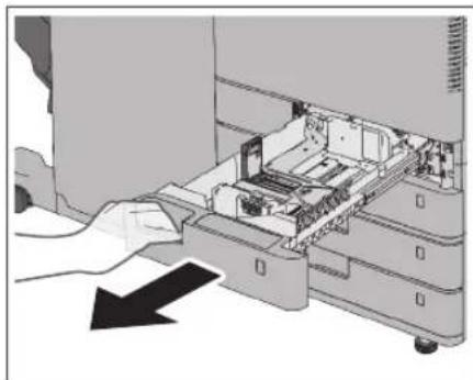 CANON imageRUNNER ADVANCE C3320i - Afferrare l'impugnatura e tirare il cassetto finché non si ferma. - 1