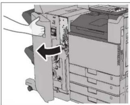CANON imageRUNNER ADVANCE C3320i - Offnen Sie die vordere Abdeckung des Finisher. - 1