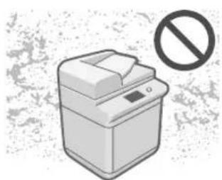 CANON imageRUNNER ADVANCE C3320i - Evite instalar el equipo en los siguientes lugares - 2