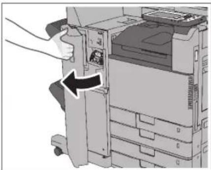 CANON imageRUNNER ADVANCE C3320i - Abra la tapa frontal de la unidad de acabado. - 2