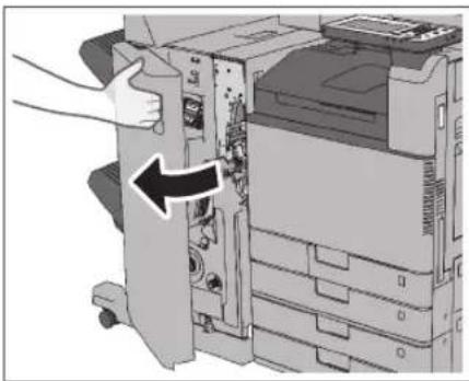 CANON imageRUNNER ADVANCE C3320i - Offnen Sie die vordere Abdeckung des Finisher. - 1