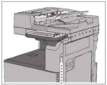 CANON imageRUNNER ADVANCE C3320i - Portare l'interruttore sulla posizione" 日 per spegnere la macchina. - 1