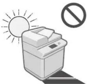 CANON imageRUNNER ADVANCE C3320i - Evite instalar el equipo en los siguientes lugares - 1