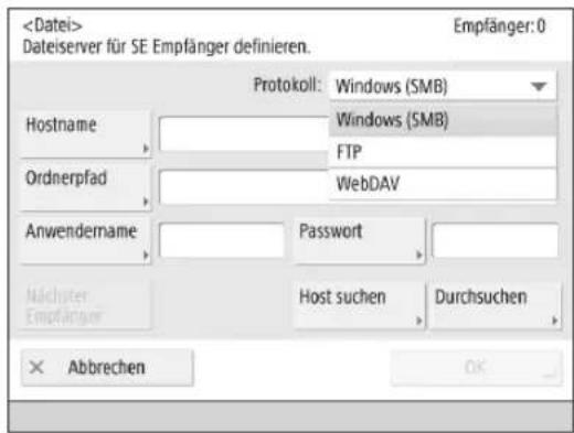CANON imageRUNNER ADVANCE C3320i - Senden von Daten an einen Server - 1
