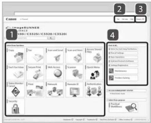 CANON imageRUNNER ADVANCE C3320i - Top Page of the e-Manual - 1