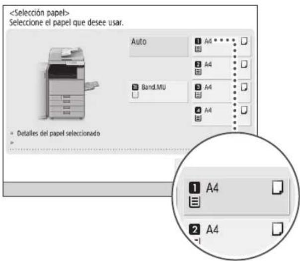 CANON imageRUNNER ADVANCE C3320i - Selección papel Copiar Imprimir - 1