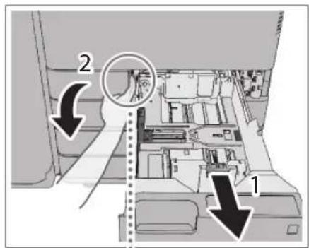 CANON imageRUNNER ADVANCE C3320i - Abra la tapa del toner residual. - 1