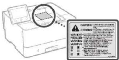 CANON i-SENSYS LBP215x - Uzlime ar informāciju par lāzera drošību - 1