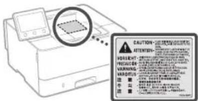CANON i-SENSYS LBP215x - Наклейка по технике безопасности при обращении с лазером - 1