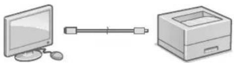 CANON i-SENSYS LBP215x - USB bidez konektatzeko - 1