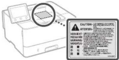 CANON i-SENSYS LBP215x - Etykieta z informacjami o klasie bezpieczeństwa laserowego - 1