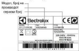 ELECTROLUX EAF5B - ГРИЖА ЗА КОРИСНИЦИ И СЕРВИСИРАЊЕ - 1