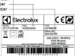 ELECTROLUX EAF7B - SERVICE ET ASSISTANCE À LA CLIENTÈLE - 1