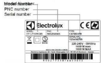 ELECTROLUX EAF7B - KLIENTŲ PRIEŽIŪRA IR APTARNAVIMAS - 1