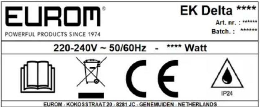 Eurom EK Delta 15000 - CAUTION - 1