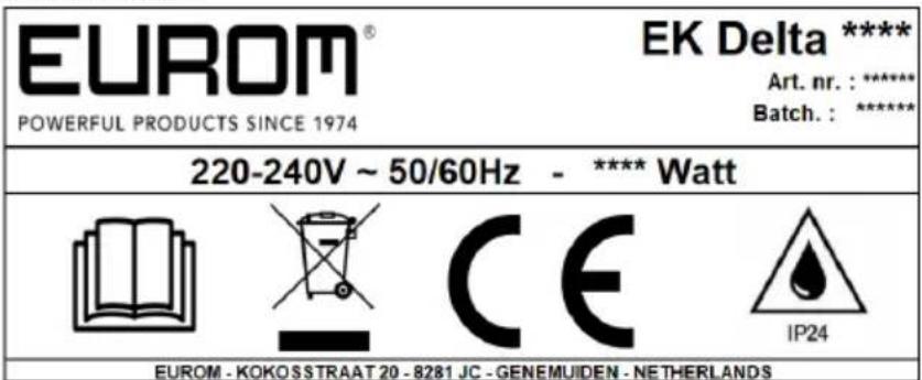 Eurom EK Delta 15000 - LET OP - 1
