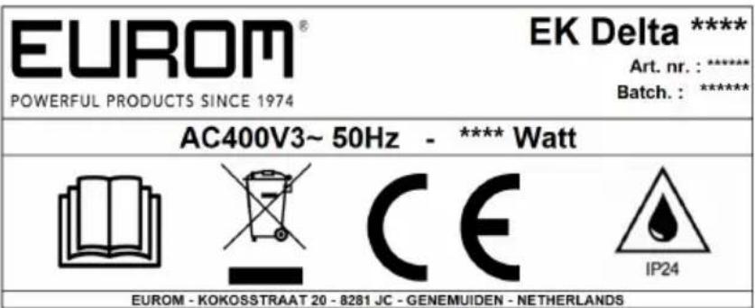 Eurom EK Delta 15000 - FORSIGTIG - 2