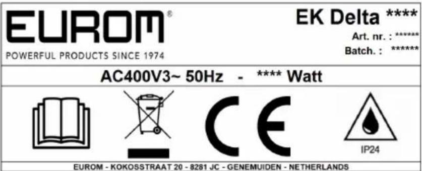 Eurom EK Delta 15000 - Identificare - 2